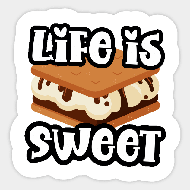 Life is Sweet with S'mores Sticker by Teresa's Store 1